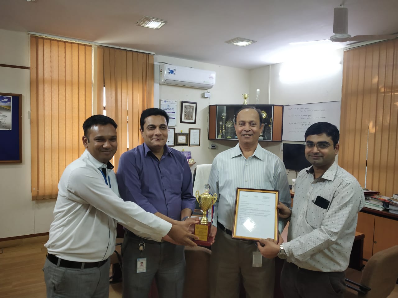 CHARUSAT’s engineering institute -CSPIT RECEIVES most innovative college West Zone award 
