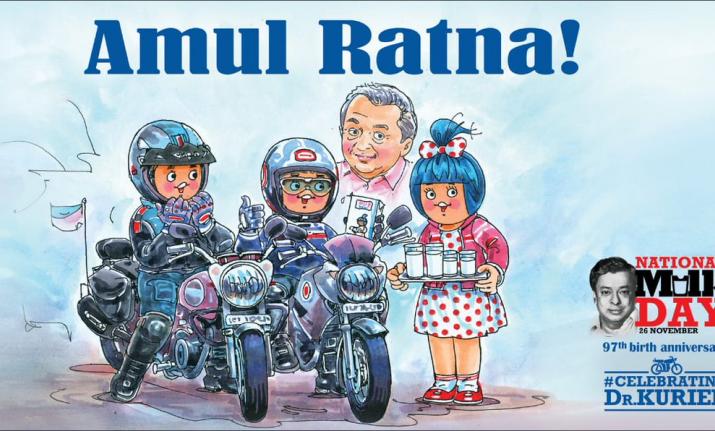 Amul dedicated a doddle to Dr Verghese Kurien on his 97th Birthday