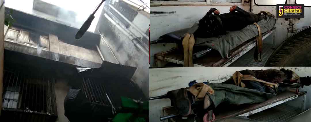 Two persons died in the fire inside Mangal Bazaar in Vadodara