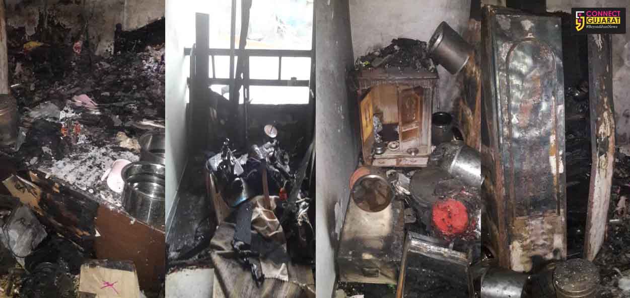 Close escape for women in Vadodara after fire spreads inside her home