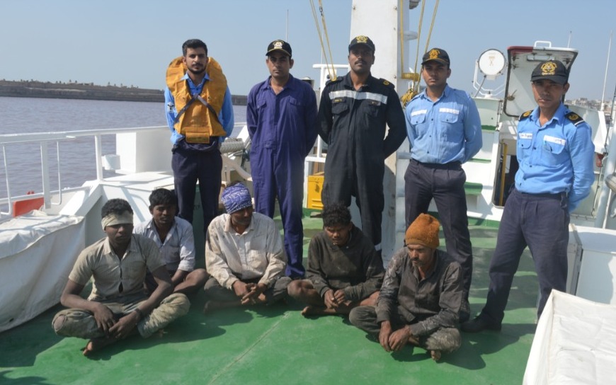 ASSISTANCE TO FISHING BOATS BY INDIAN COAST GUARD