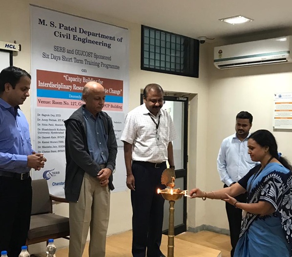 A STTP on “Capacity Building for Interdisciplinary Research on Climate Change” was inaugurated at CHARUSAT