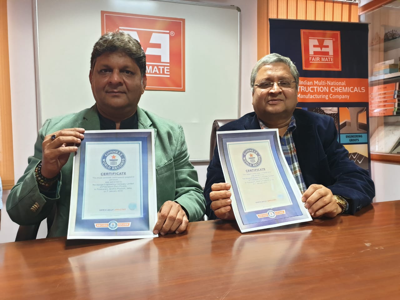Fairmate Chemicals registered their name in Guinness World Record