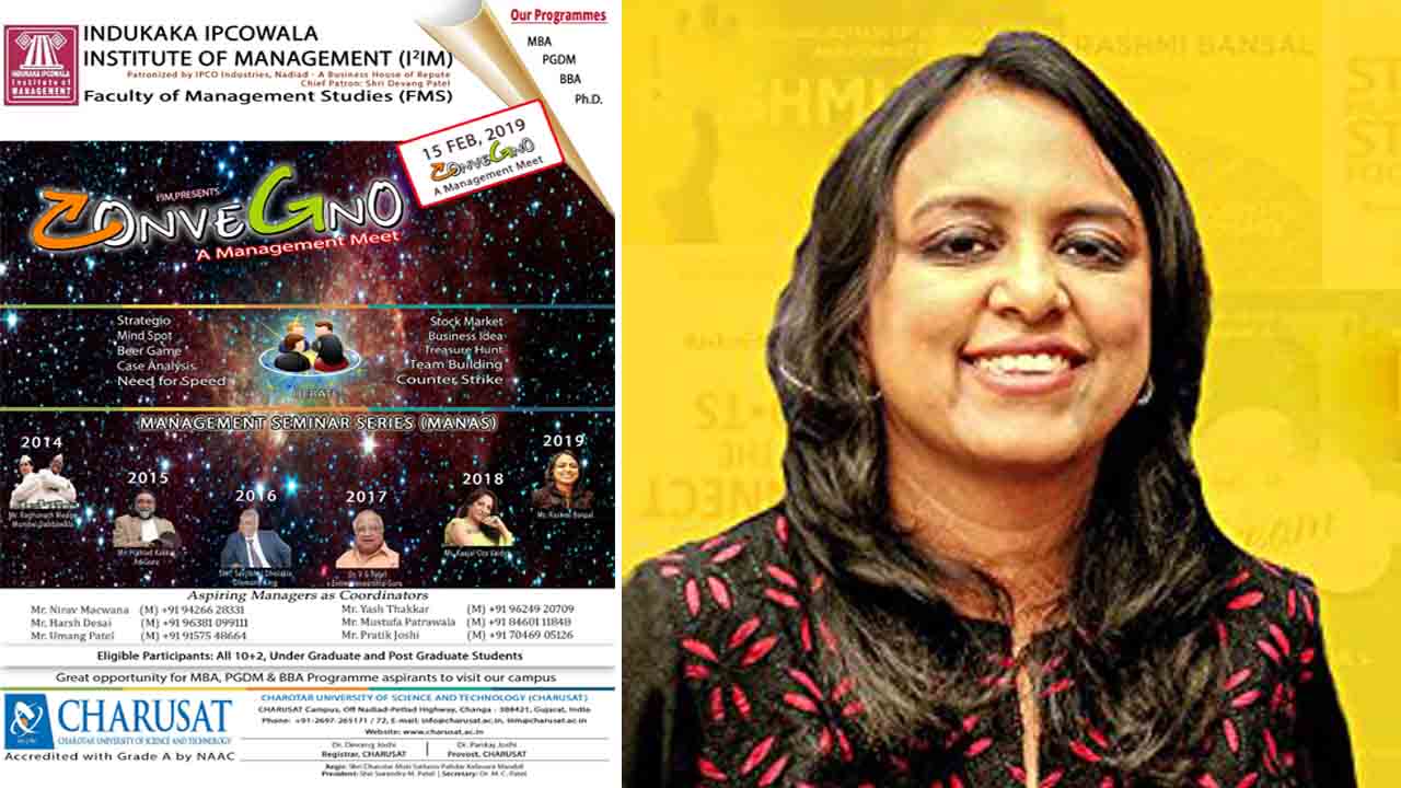 Author and motivational speaker Rashmi Bansal to Address 500th Manas @Convegno 2019