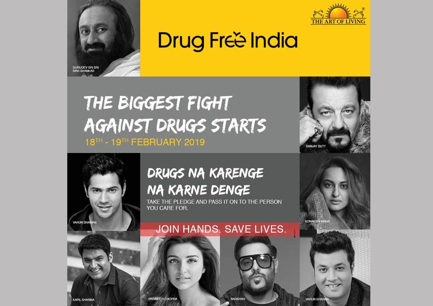 More celebrities are joining the Drug Free India Movement initiated by the Art of Living