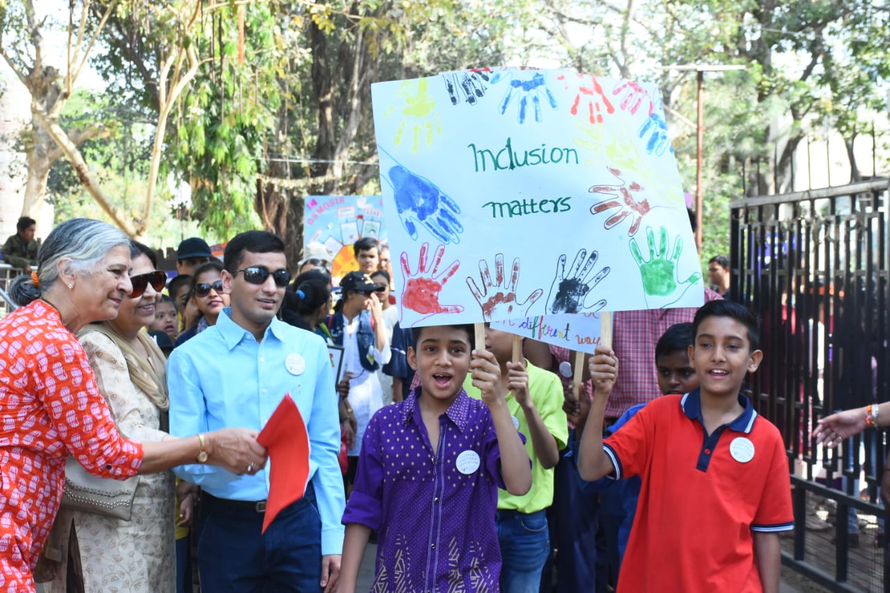 Vadodara’s children support ‘inclusive education’ in an awareness drive from Nizampura to Ratribazar