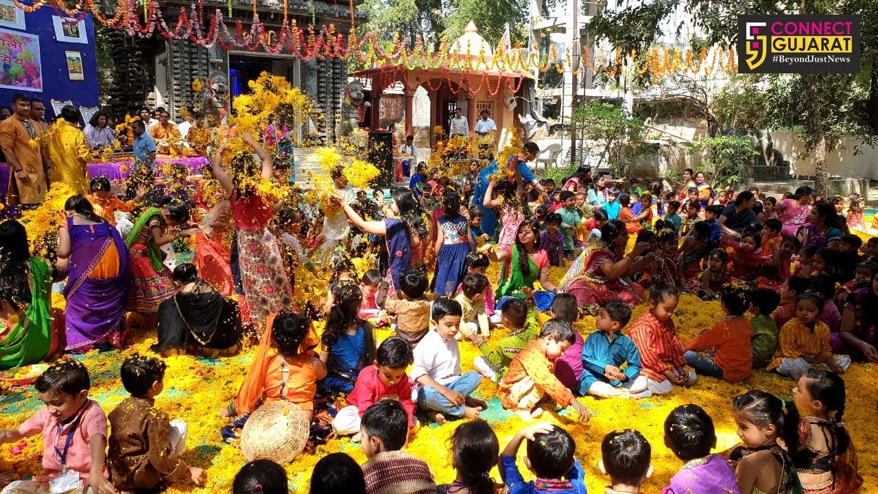 Prince Ashokaraje Gaekwad school celebrated eco friendly Holi and Dhuleti