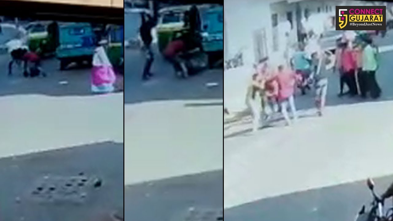 Two unknown persons attacked a fruit seller with sticks and knife in Vadodara