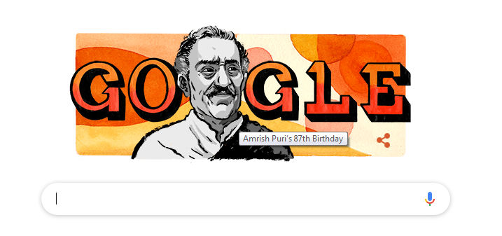 Google Doodle pays tribute to Amrish Puri on his 87th birth anniversary