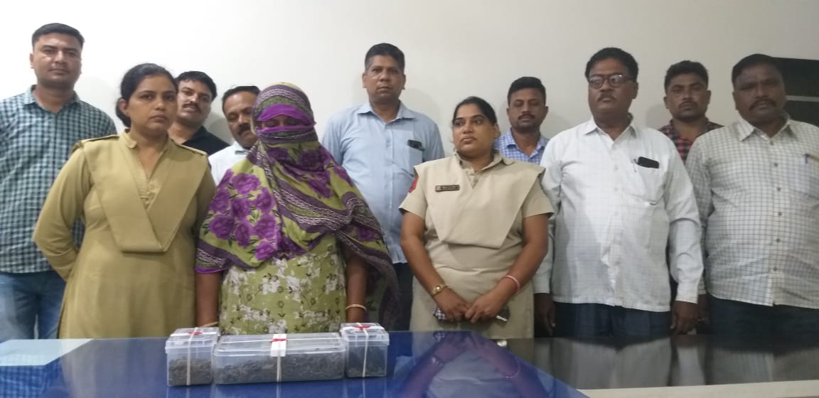 Vadodara SOG arrested one woman with 320 grams Ganja