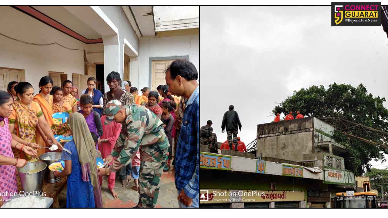 ARMY ASSISTS ADMINISTRATION IN MASSIVE RESCUE AND RELEIF OPERATIONS DURING CYCLONE “VAYU”