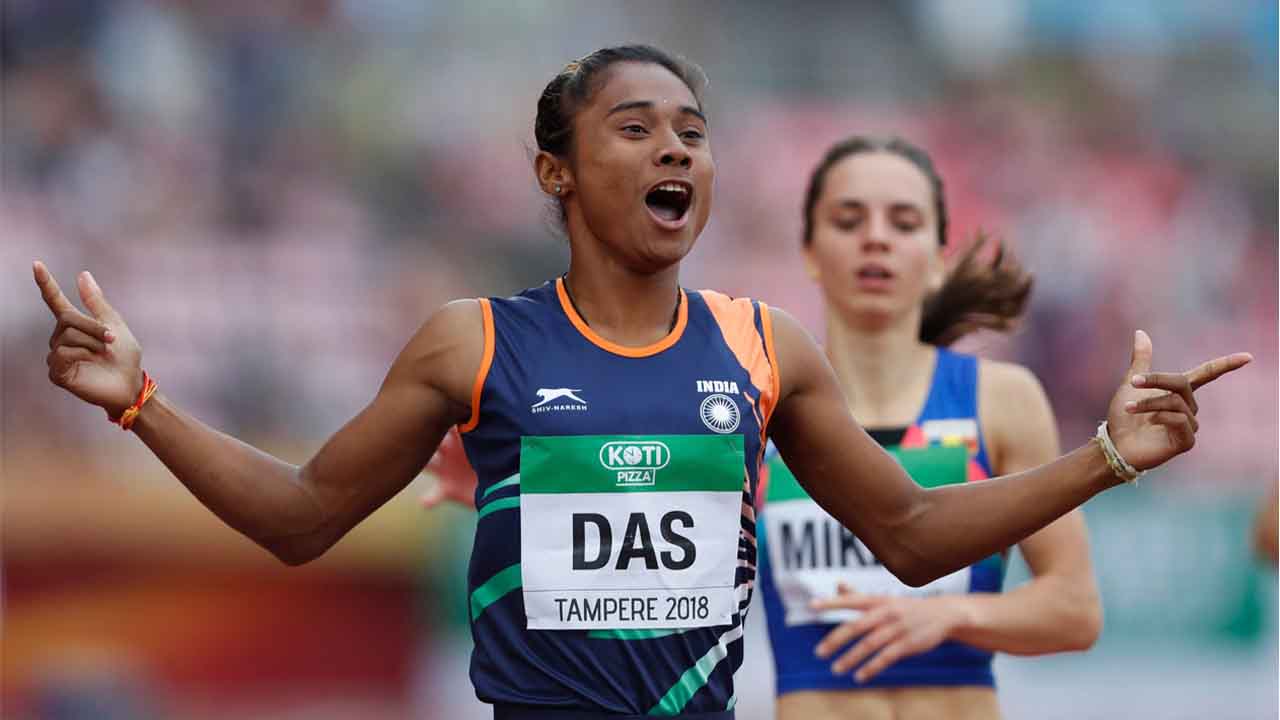 Indian Proud Hima Das got 5 gold medals in 19 days