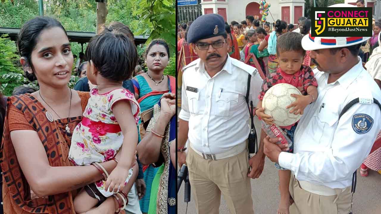 Vadodara Traffic police unite kids with their mothers