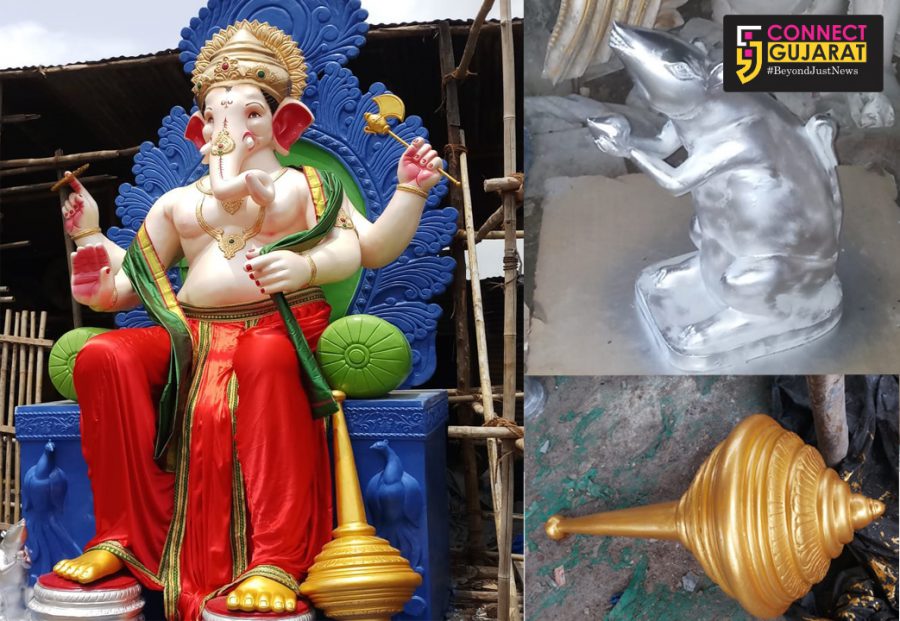 15 foot Ganesha idol prepared by Vadodara artist to install at New Jersey