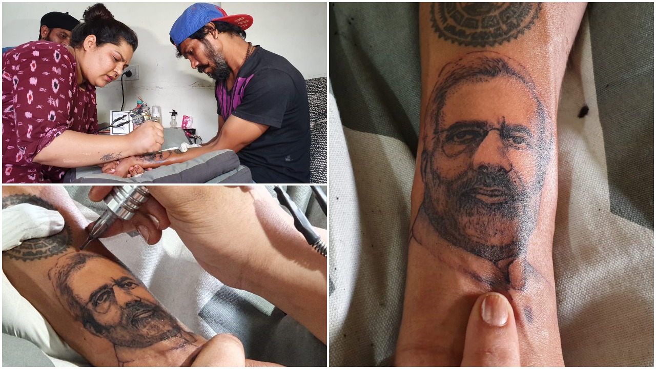 Tattoo artist from Vadodara celebrate the historical decision to revoke Article 370