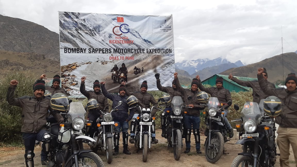Bombay sappers ride 4000 kms from Dras to Pune to celebrate Bicentenary
