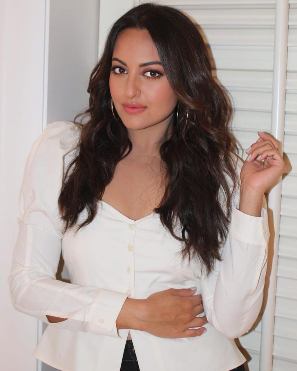 Sonakshi Sinha makes a strong case for classic white shirt and black pants in her latest fashion outing