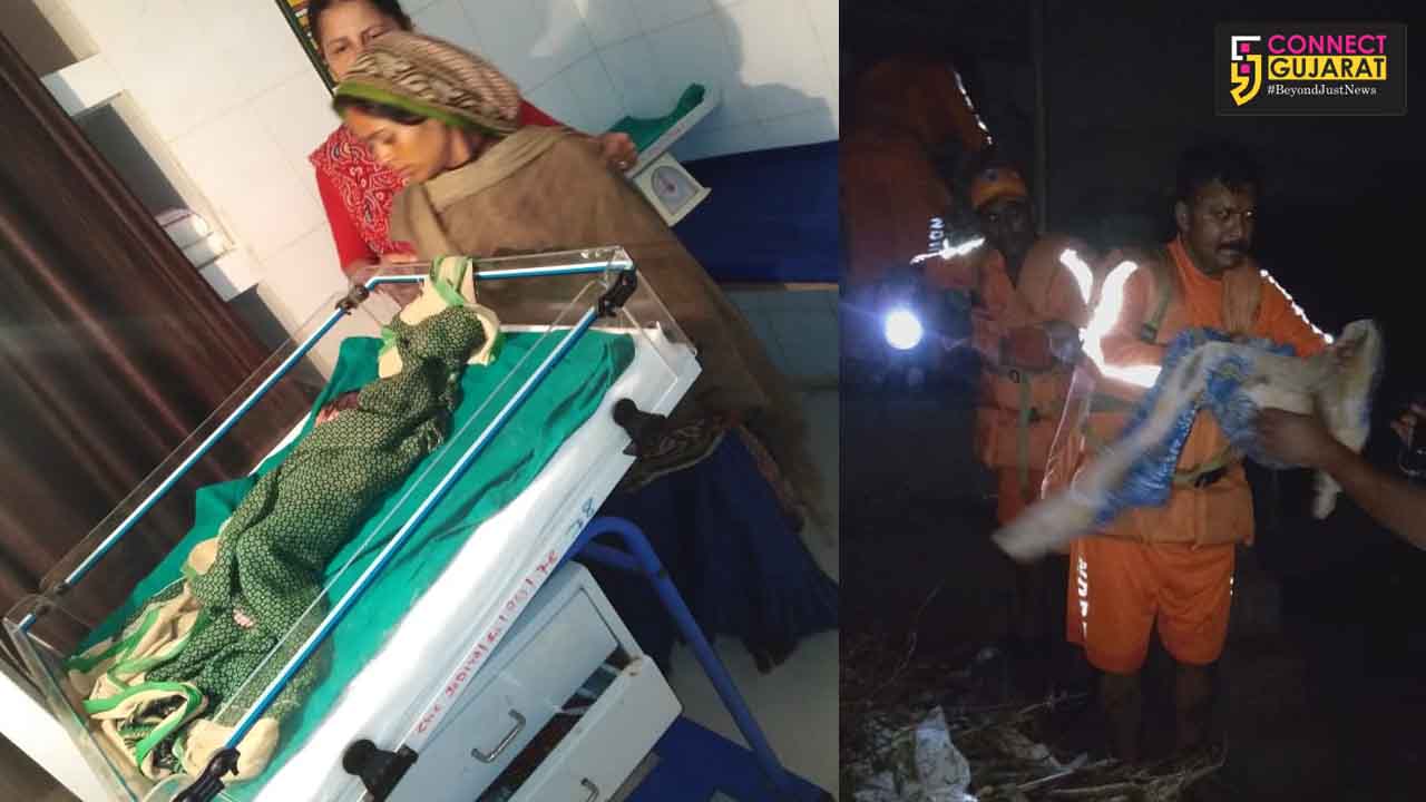 NDRF team comes to the rescue of one pregnant woman stuck in flood waters