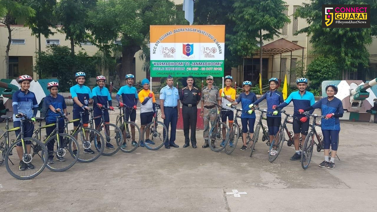 Karmbhoomi to Janmabhoomi cycle expedition by NCC