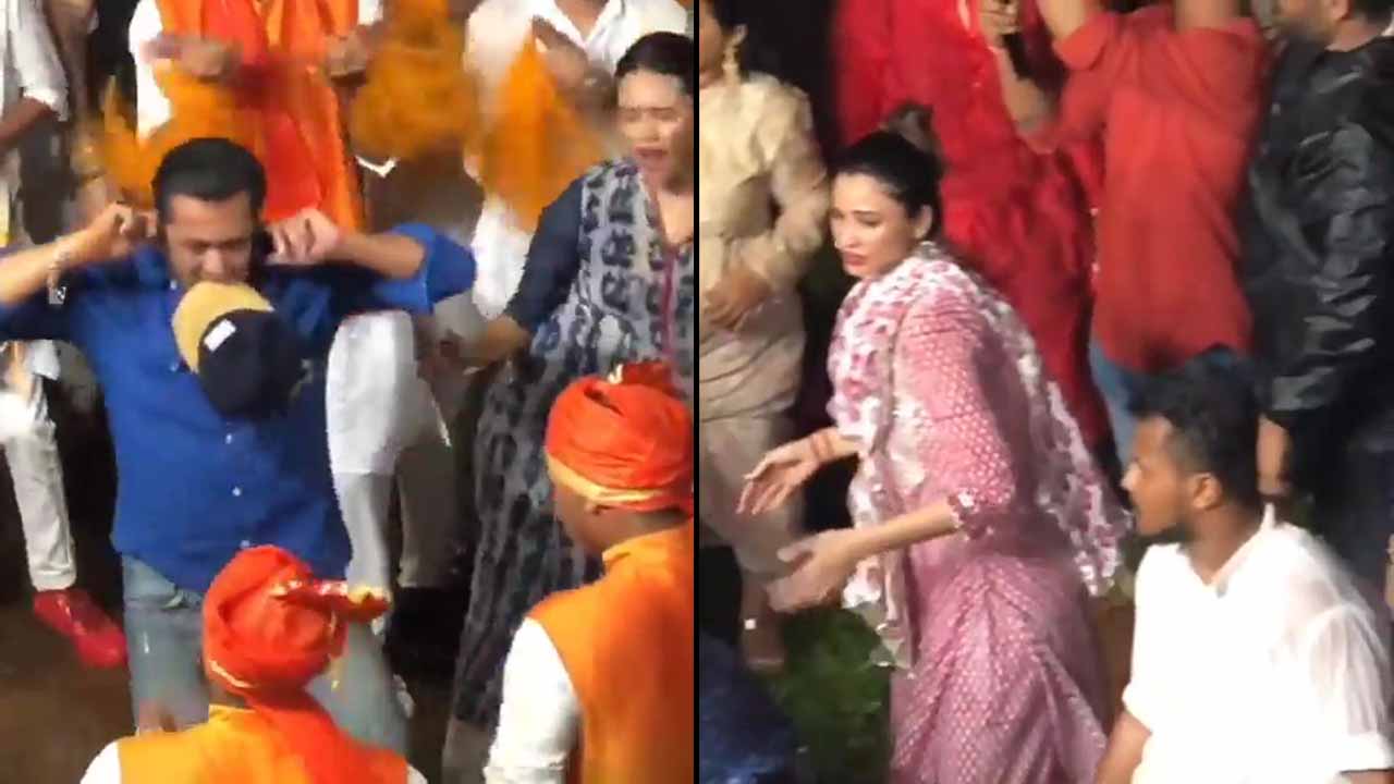 Ganesh Chaturthi: Salman Khan, Swara Bhasker, Daisy Shah dancing at Arpita Khan’s Ganesh visarjan.