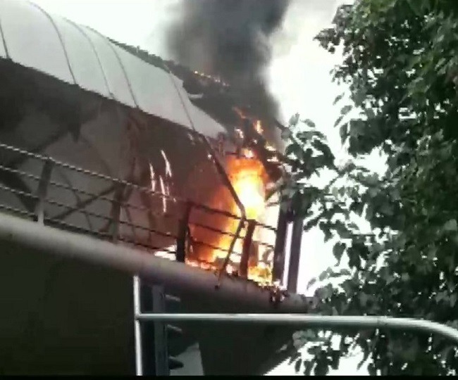 Fire breaks out on skywalk in Mumbais Cotton Green, two fire tenders at spot