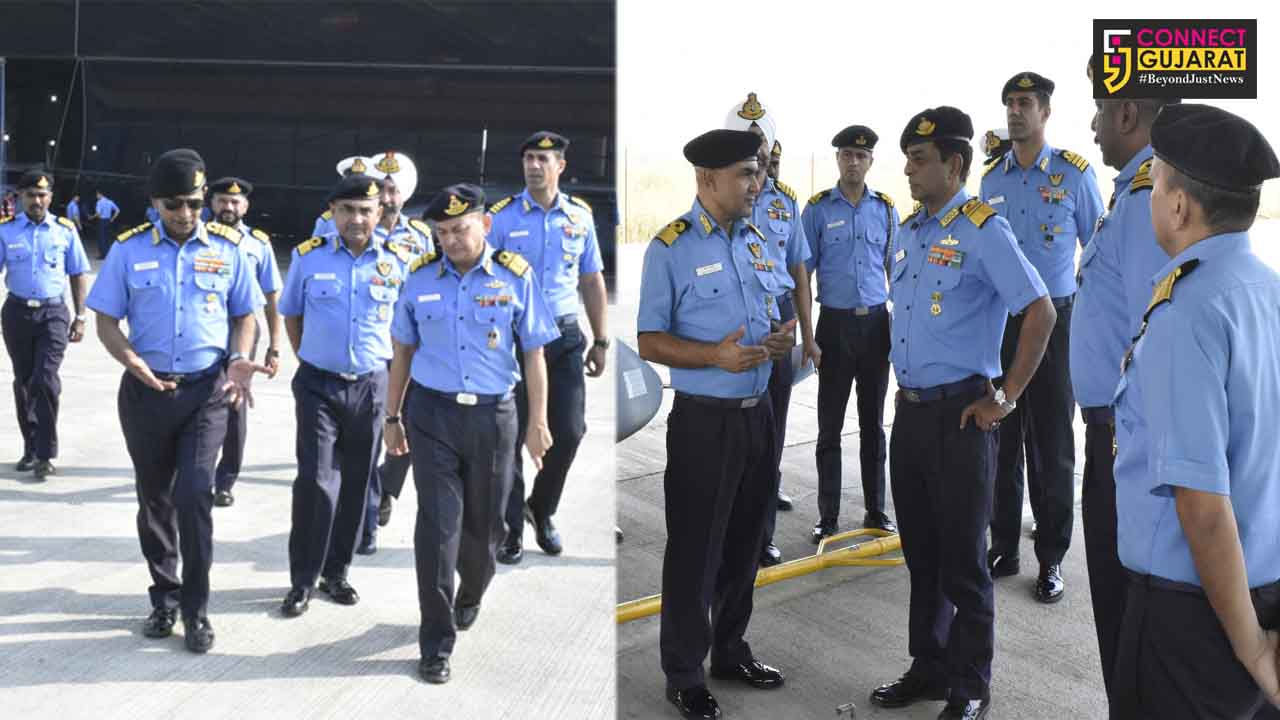 Vice Admiral Ajit Kumar P, FOC-in-C West visited the forward bases in Gujarat, Daman & Diu Naval Area on an operational visit