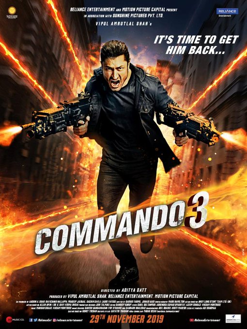 Indian action thriller ‘Commando-3’ first poster release