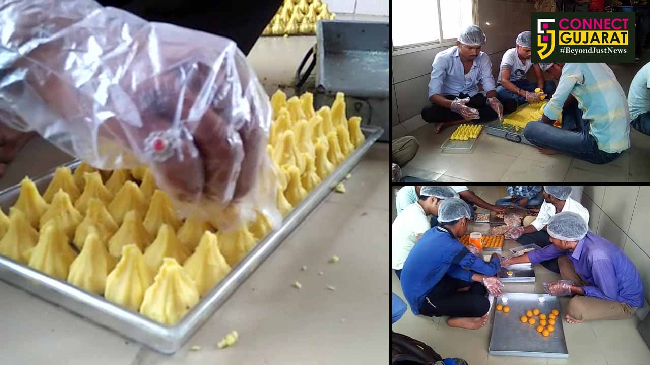 Food teams of VMSS conduct checking inside Hathikhana oil market sweets and farsan shops