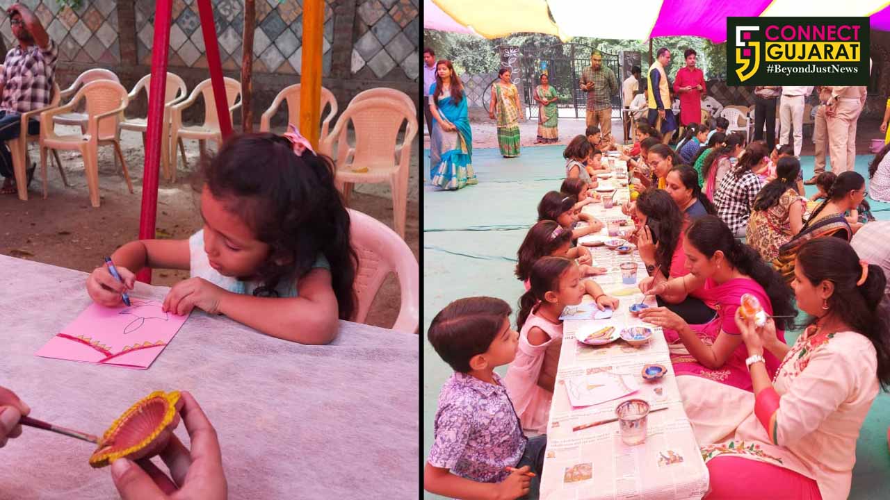 Students of Prince Ashokraje Gaekwad and Devyaniraje Gaekwad school celebrates eco friendly diwali