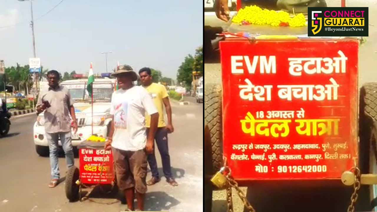 Omkar Singh Dhillon foot March to ban EVM