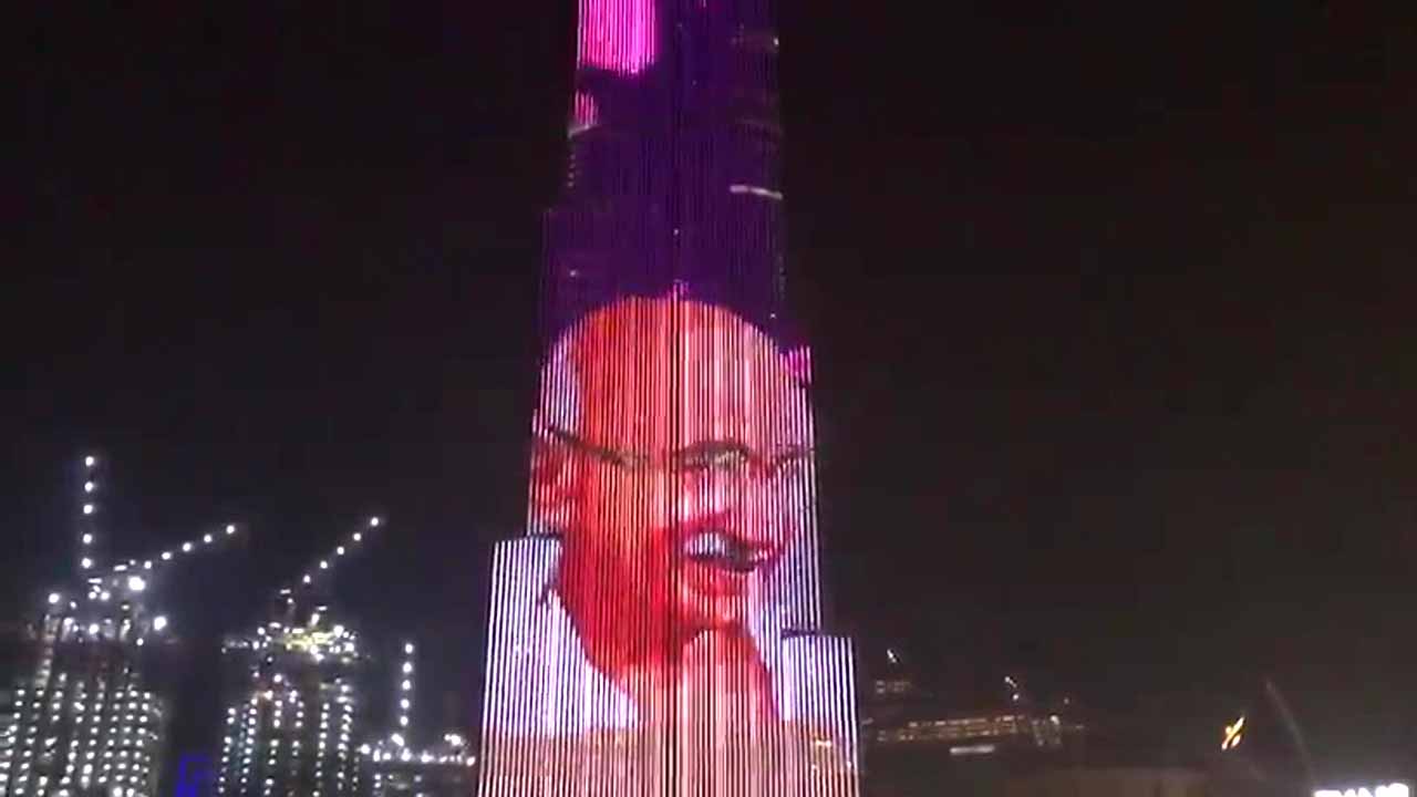 Dubai’s Burj Khalifa lit up with Mahatma Gandhi’s image on his 150th birth anniversary
