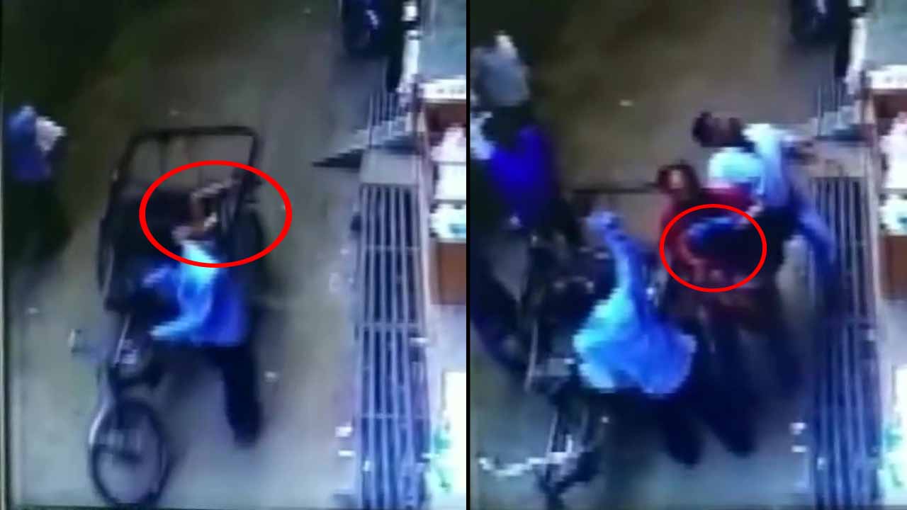 Lucky escape: Child falls off balcony, lands on seat of passing rickshaw