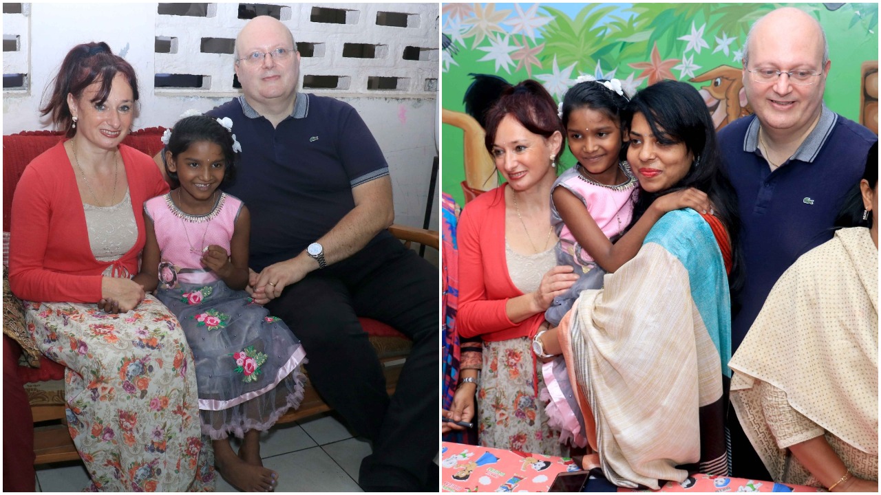 Italian couple adopted a girl with special needs in Vadodara