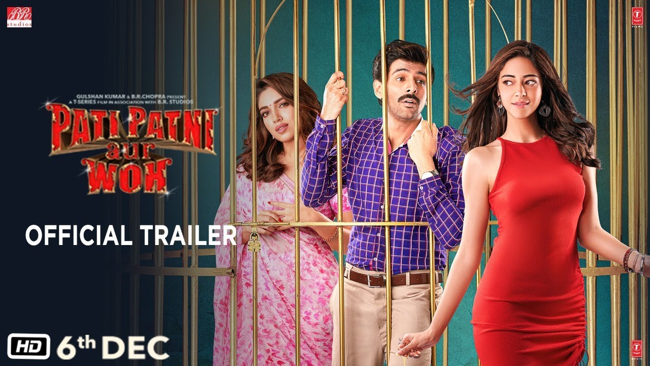 Pati Patni Aur Woh trailer: Kartik Aaryan is in love with both Bhumi Pednekar and Ananya Panday