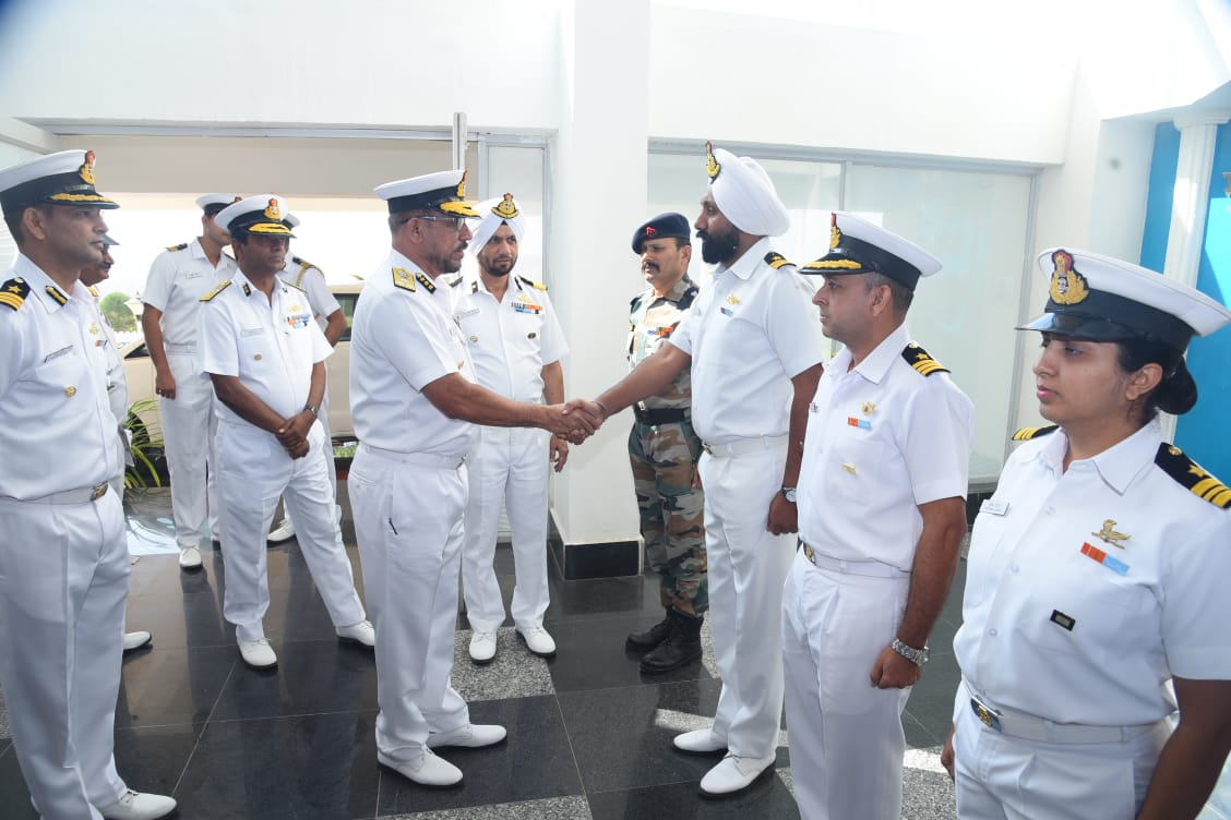 Coast Guard Commander visits Coast Guard North West region Gujarat