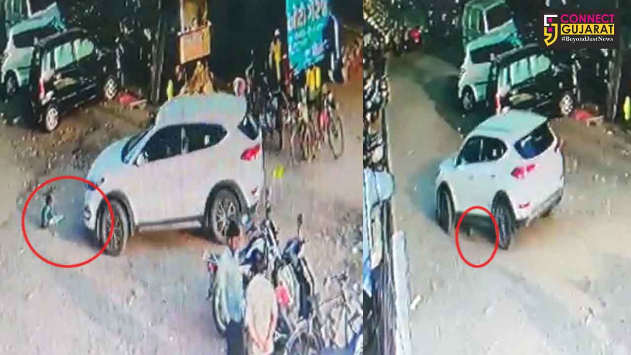 Doctor in Vadodara crushed a boy  under his car