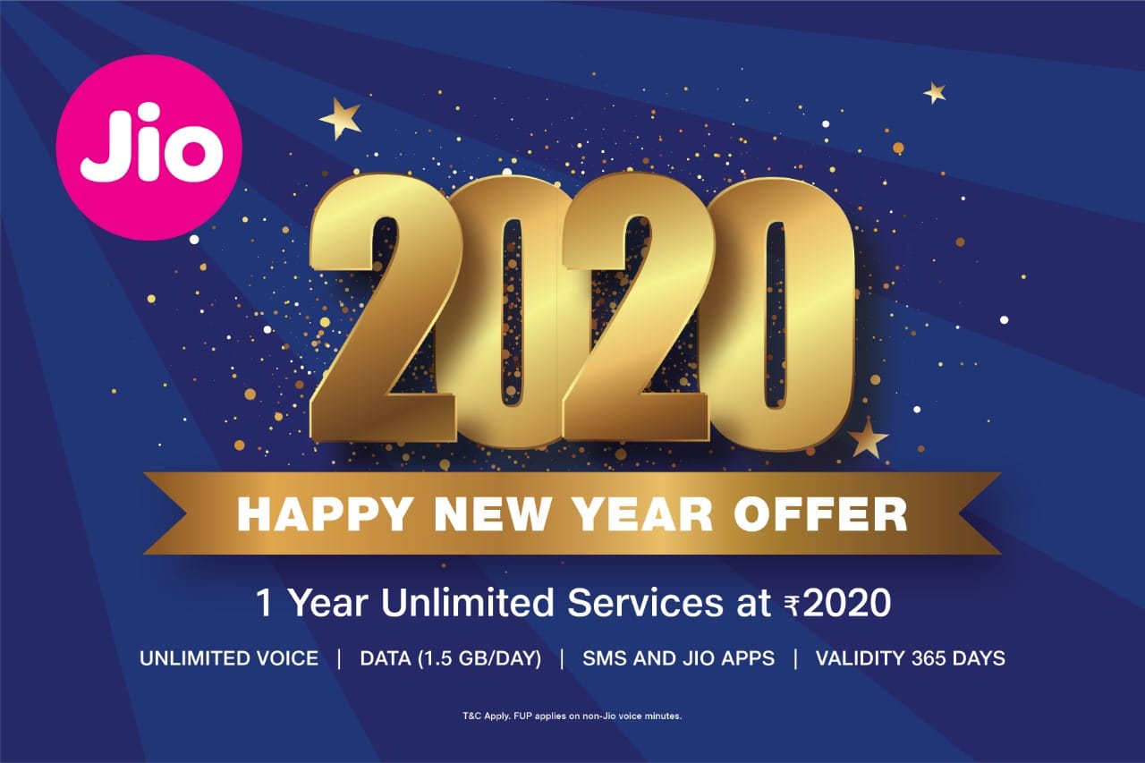 Jio announces ‘2020 Happy New Year’ offer for smartphone users