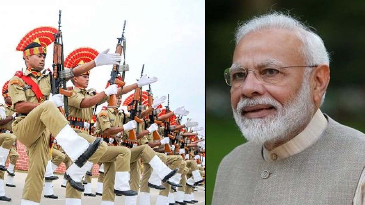 PM Narendra Modi greets BSF personnel on their Raising Day