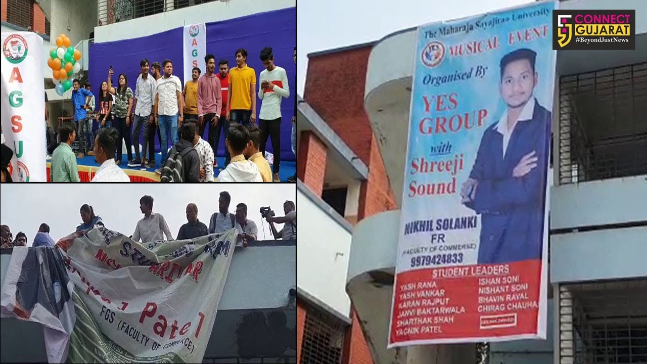 Members of NSUI and AGSG clashed inside over the matter of putting banner