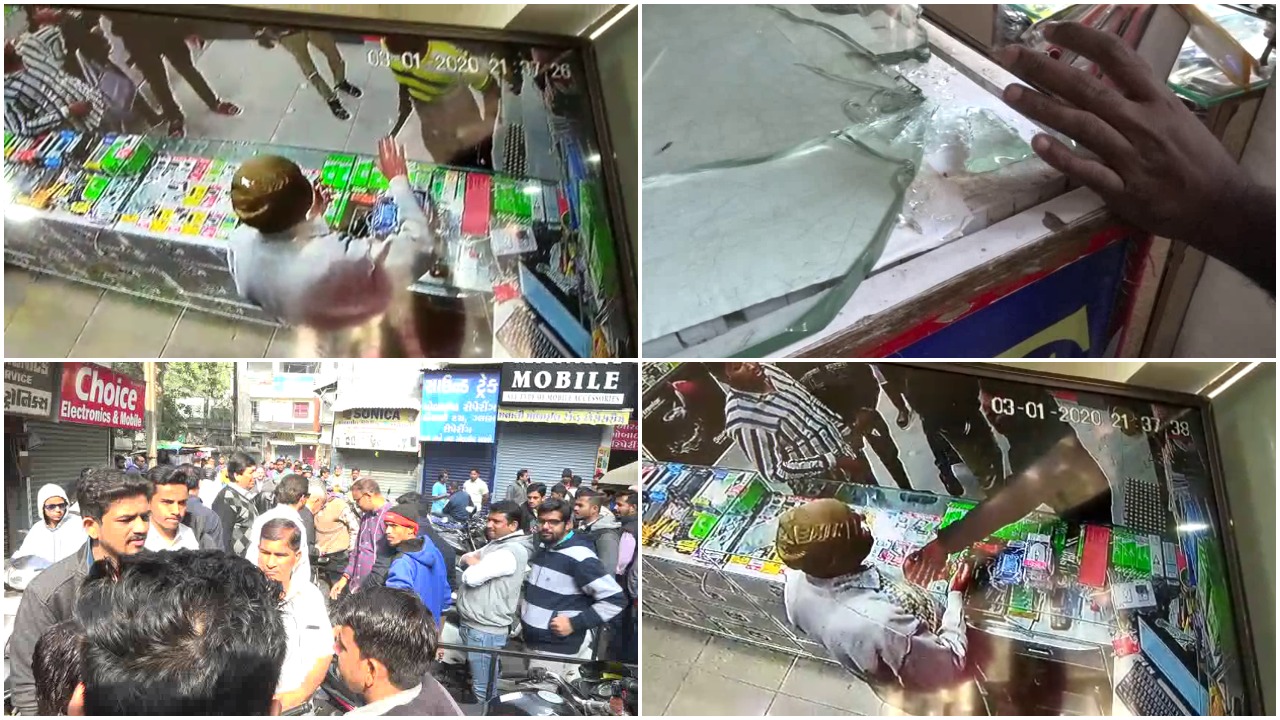 Around 10 people vandalise shops situated at Rajmahal road in Vadodara