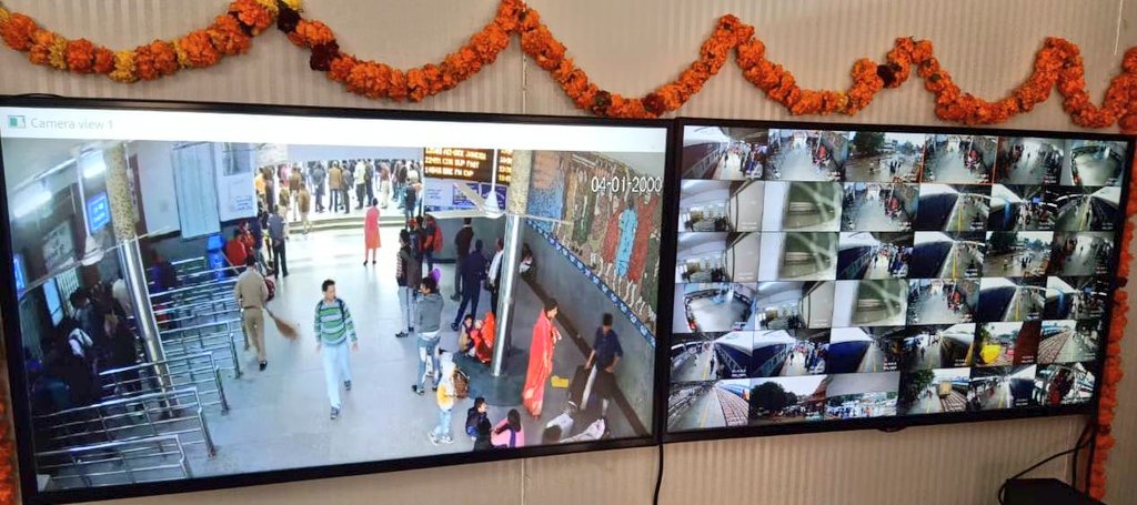 10 Railway Stations of Western Railway have Advanced Video Surveillance System (VSS) Installed by RailTel