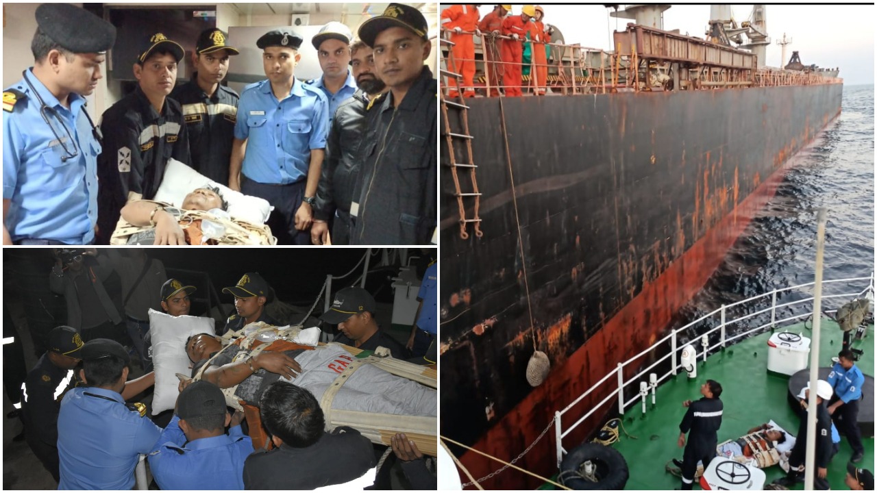 India Coast Guard saves Myanmar national at high seas
