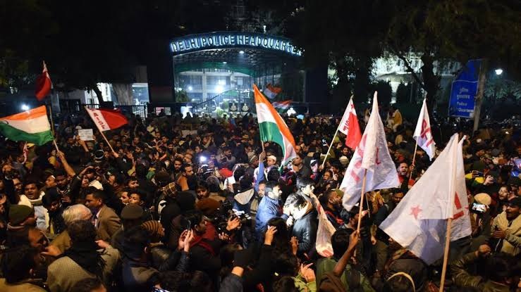 Over JNU campus attack, protests got spread across the country