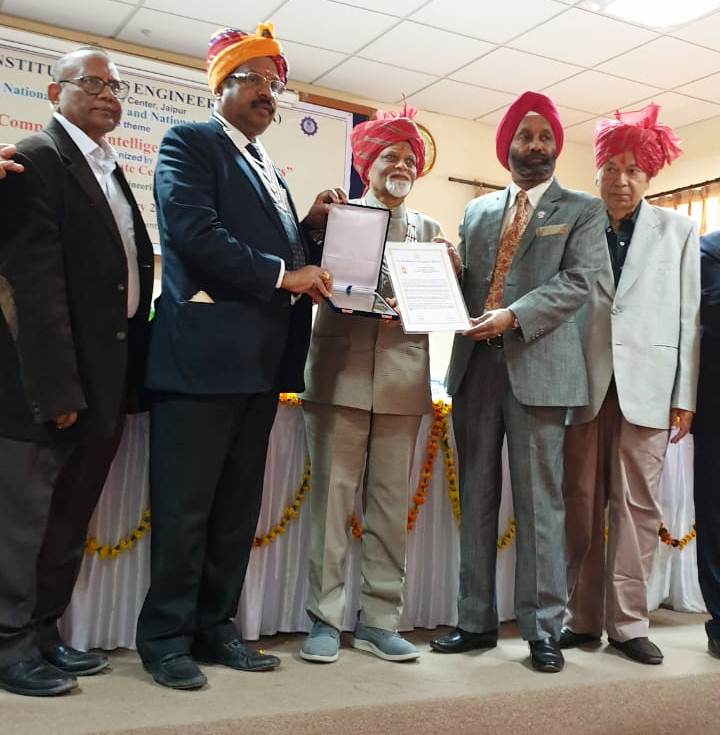 CHARUSAT Advisor Ashok Patel felicitated with ‘Eminent Engineering Personalities’ Award at Jaipur