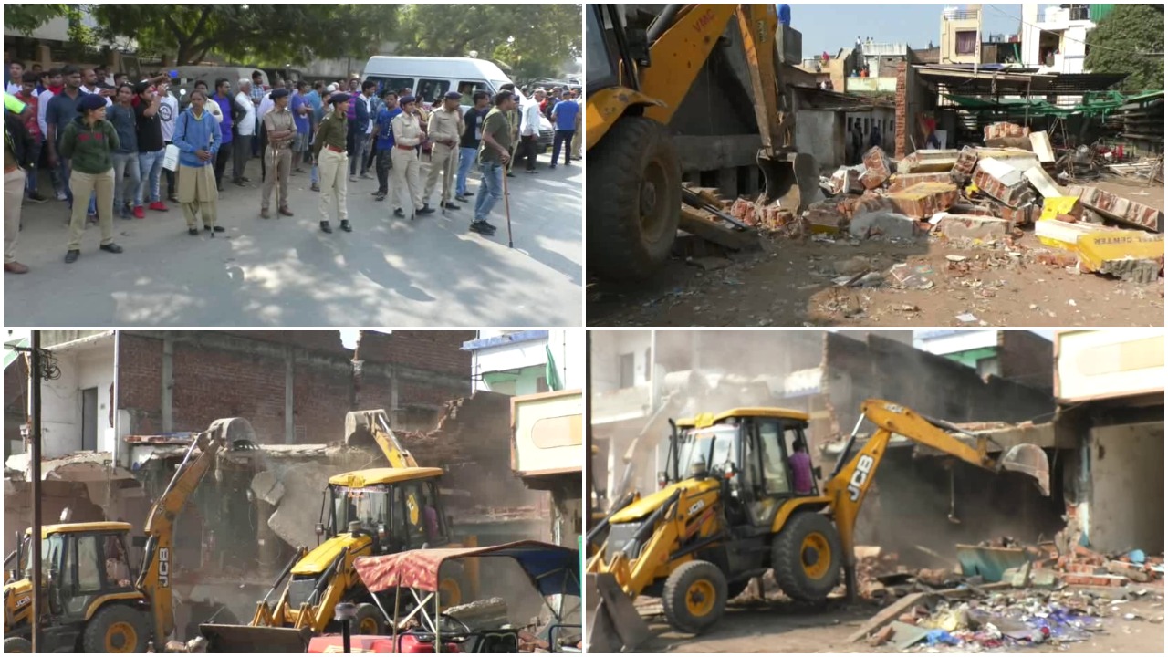 VMSS anti encroachment team demolished illegal construction on Navayard road