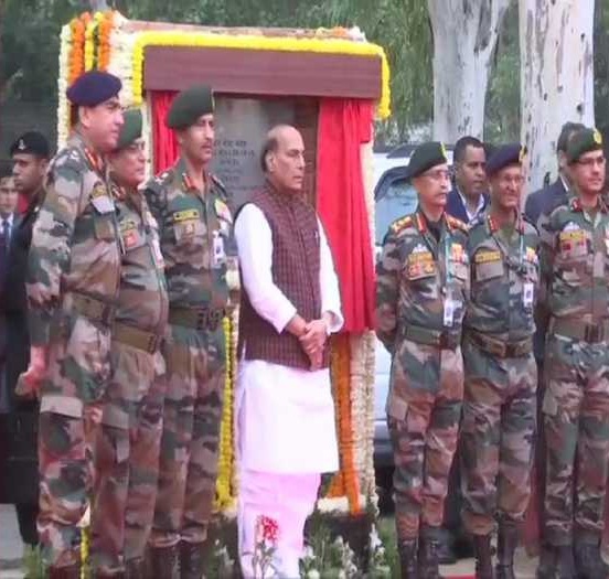 Defence Minister lays foundation stone of Thal Sena Bhawan in Delhi Cantt