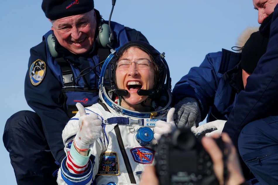 US astronaut returns to Earth after longest mission by a woman