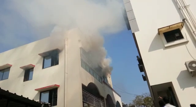 Fire spread inside a house in Ratnadeep duplex at Vadodara