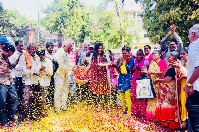 Social worker Nishita Rajput celebrates holi with divyangs