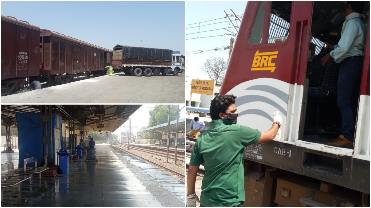 Indian railways operating goods trains to transport essential items to destinations